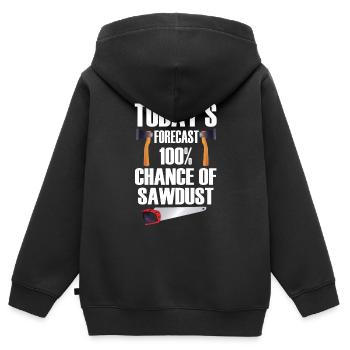 Tischler - Kinder Premium Organic Zip Hoodie - Schwarz - Hinten - AI Model Kid Male (0cm)