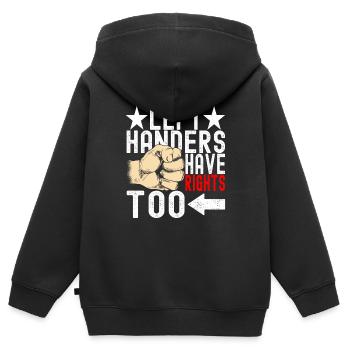 Gaucher - Sweat Premium à capuche zippé enfant bio - noir - Dos - AI Model Kid Male (0cm)
