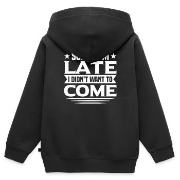 Drôle - Sweat Premium à capuche zippé enfant bio - noir - Dos - AI Model Kid Male (0cm)