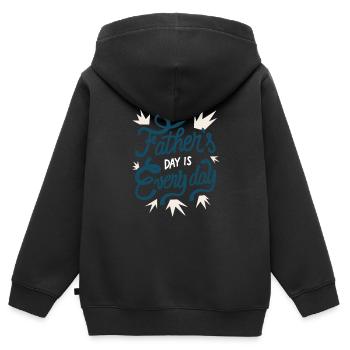 Vatertag Vatertag Geschenk Inspiration speichern M - Kinder Premium Organic Zip Hoodie - Schwarz - Hinten - AI Model Kid Male (0cm)
