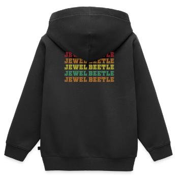 Magnifiques coléoptères - Sweat Premium à capuche zippé enfant bio - noir - Dos - AI Model Kid Male (0cm)