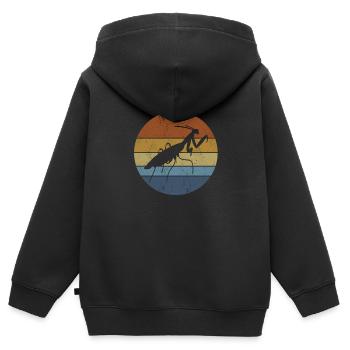 Gottesanbeterin Insektenliebhaber Fangschrecke - Kinder Premium Organic Zip Hoodie - Schwarz - Hinten - AI Model Kid Male (0cm)