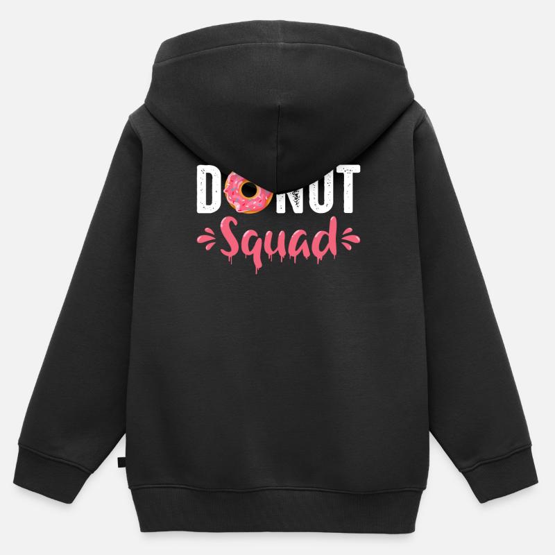 Donut Donuts Candy Bagel - Sweat Premium à capuche zippé enfant bio - noir