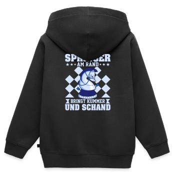 Springer on the edge brings sorrow and shame Chess - Kids Premium Organic Zip-up Hoodie - black - Back - AI Model Kid Male (0cm)