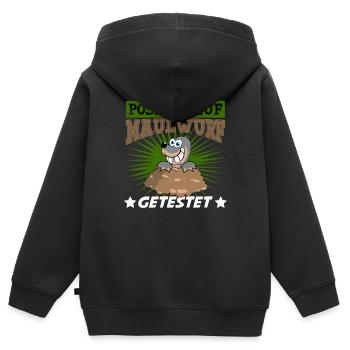 Maulwurf Mole Maulwurfshügel Maulwürfe - Kinder Premium Organic Zip Hoodie - Schwarz - Hinten - AI Model Kid Male (0cm)