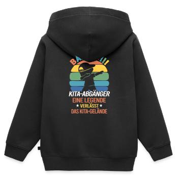 Kita Abgänger 2026 Abschied Kindergarten - Kinder Premium Organic Zip Hoodie - Schwarz - Hinten - AI Model Kid Male (0cm)