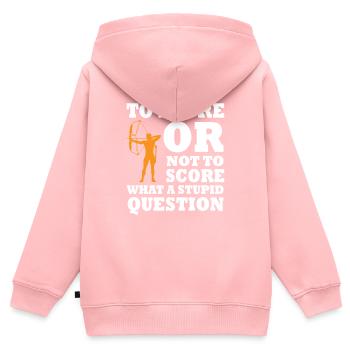 Archery Gift - Kids Premium Organic Zip-up Hoodie - rose - Back - AI Model Kid Female (0cm)
