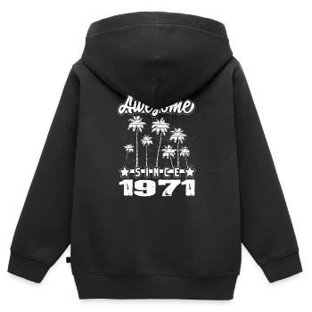 Awesome Since 1971 - Kinder Premium Organic Zip Hoodie - Schwarz - Hinten - AI Model Kid Male (0cm)