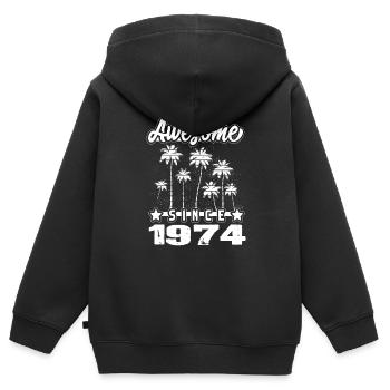 Awesome Since 1974 - Kinder Premium Organic Zip Hoodie - Schwarz - Hinten - AI Model Kid Male (0cm)