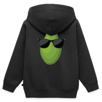 Papaya - Kinder Premium Organic Zip Hoodie - Schwarz - Hinten - AI Model Kid Male (0cm)