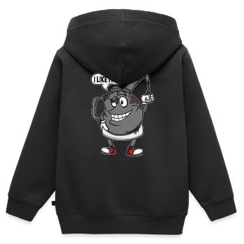 Öl kann ich es gefällt öliger Automechaniker - Kinder Premium Organic Zip Hoodie - Schwarz - Hinten - AI Model Kid Male (0cm)