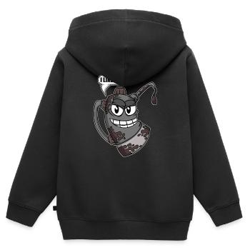 Öl kann ich es gefällt öliger Automechaniker - Kinder Premium Organic Zip Hoodie - Schwarz - Hinten - AI Model Kid Male (0cm)