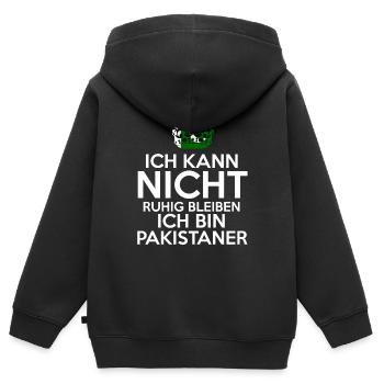 Pakistan Pakistaner Pakistanisches - Kinder Premium Organic Zip Hoodie - Schwarz - Hinten - AI Model Kid Male (0cm)
