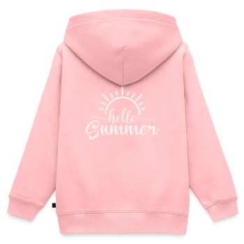 Hello Summer - Kinder Premium Organic Zip Hoodie - Rosa - Hinten - AI Model Kid Female (0cm)