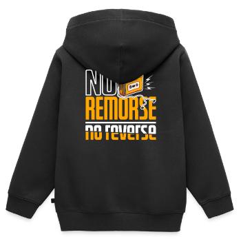 Remorse No Reverse Walkman Cassette - Kids Premium Organic Zip-up Hoodie - black - Back - AI Model Kid Male (0cm)