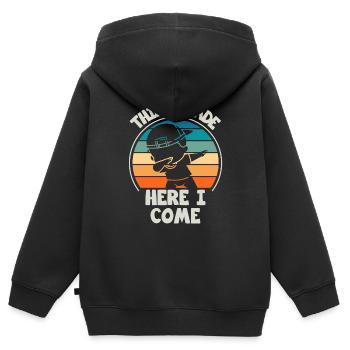 Third Grade Teachers For Back to School - Kids Premium Organic Zip-up Hoodie - black - Back - AI Model Kid Male (0cm)