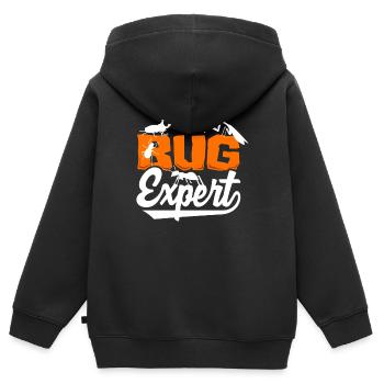 Entomologie Entomologiste Insectes Bugs Bug Expert - Sweat Premium à capuche zippé enfant bio - noir - Dos - AI Model Kid Male (0cm)