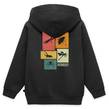 Entomology Entomologist Insects Silhouettes - Kinder Premium Organic Zip Hoodie - Schwarz - Hinten - AI Model Kid Male (0cm)
