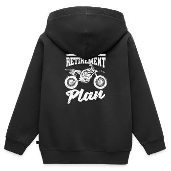 Funny Dirt Bike Motocross Dirtbike Bikers My - Kinder Premium Organic Zip Hoodie - Schwarz - Hinten - AI Model Kid Male (0cm)