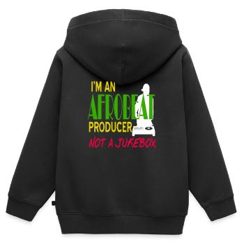 Je suis un producteur d’afrobeat pas un juke-box génial - Sweat Premium à capuche zippé enfant bio - noir - Dos - AI Model Kid Male (0cm)