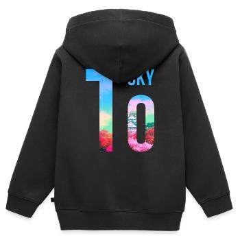 Tokio - Kinder Premium Organic Zip Hoodie - Schwarz - Hinten - AI Model Kid Male (0cm)