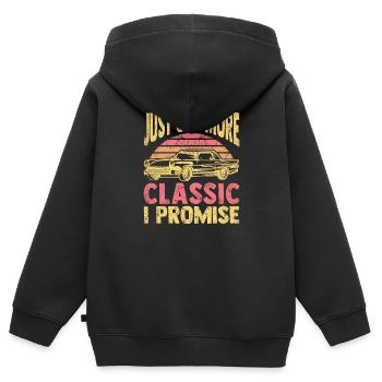 Just One More Classic Car I Promise Vintage Car Lo - Kinder Premium Organic Zip Hoodie - Schwarz - Hinten - AI Model Kid Male (0cm)