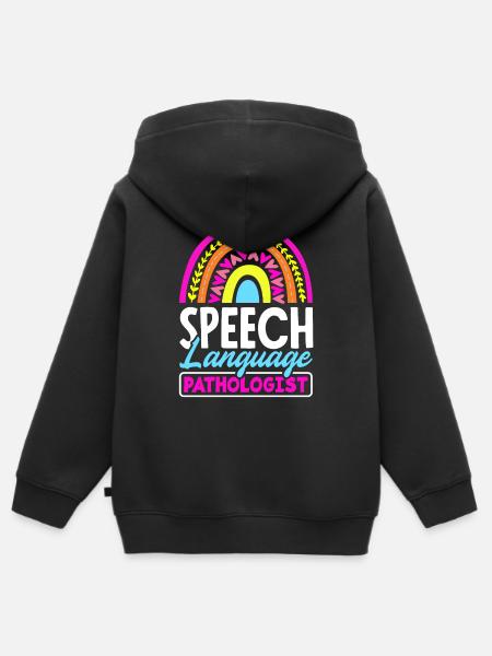 Speech Language Pathologist Speech Therapy - Kinder Premium Organic Zip Hoodie - Schwarz