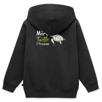 Just One More Turtle I Promise Funny Sea Turtle Lo - Kinder Premium Organic Zip Hoodie - Schwarz - Hinten - AI Model Kid Male (0cm)