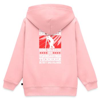 Vermessungstechniker betritt Gelände Vermesser - Kinder Premium Organic Zip Hoodie - Rosa - Hinten - AI Model Kid Female (0cm)