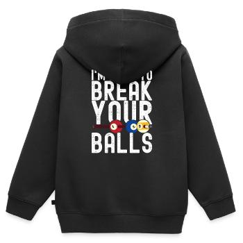 Billard Billard Billard Table de billard - Sweat Premium à capuche zippé enfant bio - noir - Dos - AI Model Kid Male (0cm)