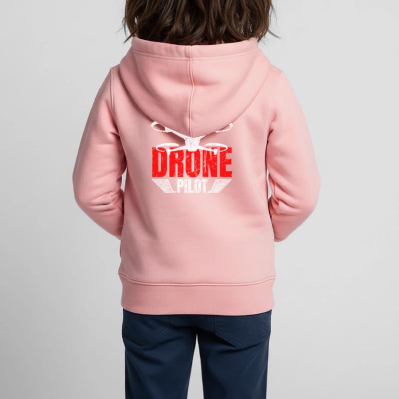 Drone Drone Pilot Drone Operator Quadcopter Kids Premium Organic Zip-up Hoodie