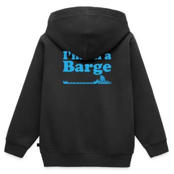 Remorqueur Navigation intérieure - Sweat Premium à capuche zippé enfant bio - noir - Dos - AI Model Kid Male (0cm)