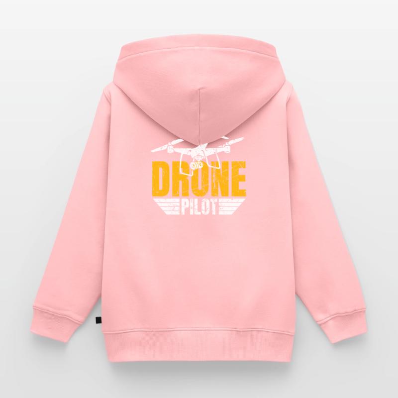 Drone Drone Pilot Drone Operator Quadcopter Kids Premium Organic Zip-up Hoodie