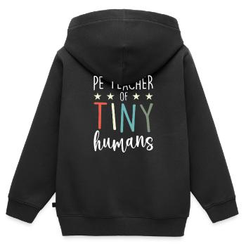 Physical education teachers for young children - Kids Premium Organic Zip-up Hoodie - black - Back - AI Model Kid Male (0cm)