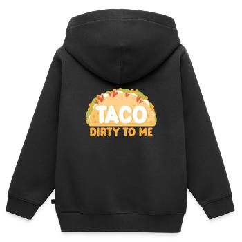 Taco Tacos Cuisine mexicaine - Sweat Premium à capuche zippé enfant bio - noir - Dos - AI Model Kid Male (0cm)