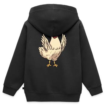 Kopfloses Huhn Kostüm Halloween - Kinder Premium Organic Zip Hoodie - Schwarz - Hinten - AI Model Kid Male (0cm)