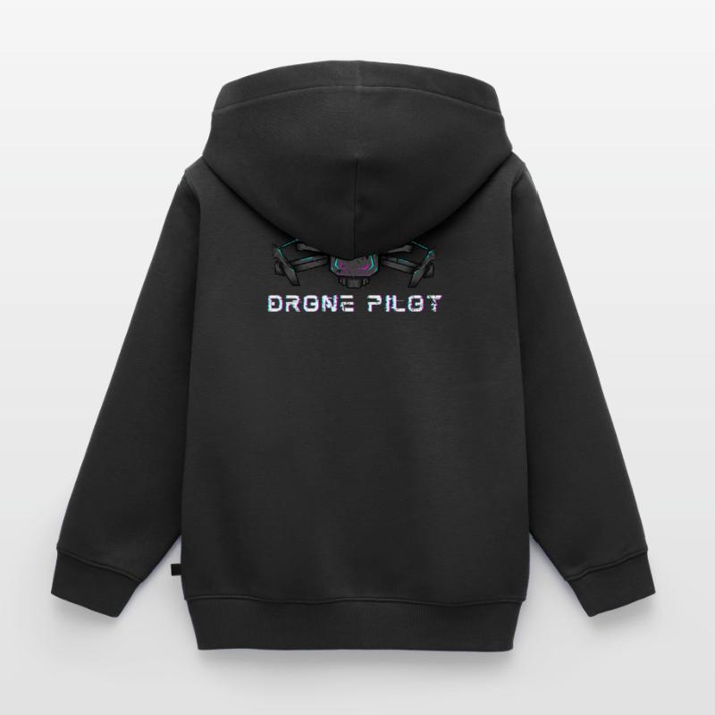 Drone Drone Pilot Drone Operator Quadcopter Kids Premium Organic Zip-up Hoodie