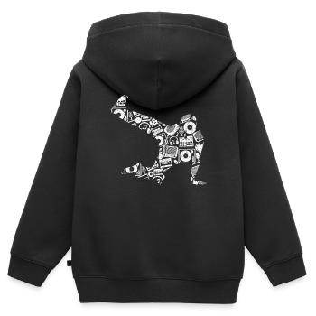 Breakdance Street Dance schnelle Bewegung Dance Ge - Kinder Premium Organic Zip Hoodie - Schwarz - Hinten - AI Model Kid Male (0cm)