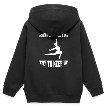 Ballet Dancer Gift Dance Ballerina Dance Class - Kids Premium Organic Zip-up Hoodie - black - Back - AI Model Kid Male (0cm)