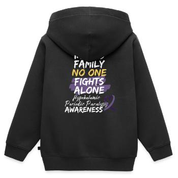 Krieger Hypokaliämische periodische Lähmung Bewusstsein - Kinder Premium Organic Zip Hoodie - Schwarz - Hinten - AI Model Kid Male (0cm)