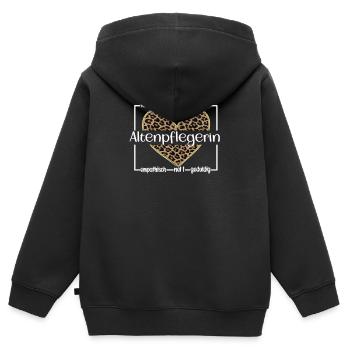 Altenpflegerin Altenpflege Seniorenbetreuerin - Kinder Premium Organic Zip Hoodie - Schwarz - Hinten - AI Model Kid Male (0cm)