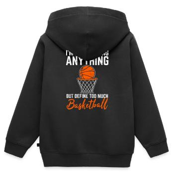 Je ne nie rien Basketb de basketteur - Sweat Premium à capuche zippé enfant bio - noir - Dos - AI Model Kid Male (0cm)