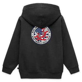 Roller Skate Roller Patin à roues alignées - Sweat Premium à capuche zippé enfant bio - noir - Dos - AI Model Kid Male (0cm)
