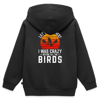 Soyons honnêtes Drôles d’oiseaux Amateurs Cool Bird Watchi - Sweat Premium à capuche zippé enfant bio - noir - Dos - AI Model Kid Male (0cm)
