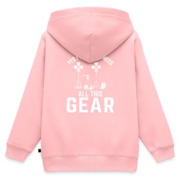 J’ai besoin de tout cet équipement Drôle de photographie d’appareil photo L - Sweat Premium à capuche zippé enfant bio - rose - Dos - AI Model Kid Female (0cm)