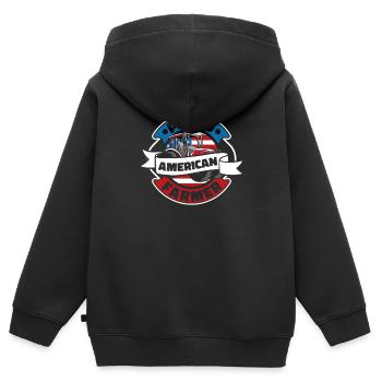Farmer Agriculture Farmers Farmer - Kids Premium Organic Zip-up Hoodie - black - Back - AI Model Kid Male (0cm)