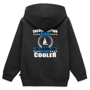 Lustiger Segelboot-kapitän-vati - Kinder Premium Organic Zip Hoodie - Schwarz - Hinten - AI Model Kid Male (0cm)