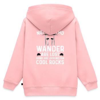 Géologue géologue amateur - Sweat Premium à capuche zippé enfant bio - rose - Dos - AI Model Kid Female (0cm)