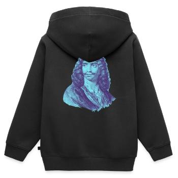 Jean-Baptiste Poquelin, dit Molière - Mon Théâtre - Sweat Premium à capuche zippé enfant bio - noir - Dos - AI Model Kid Male (0cm)