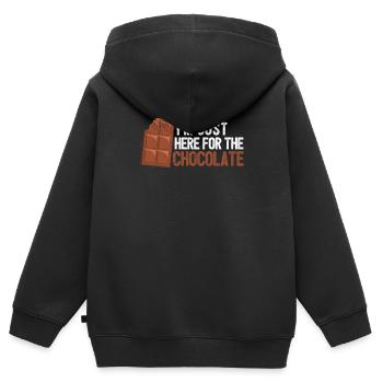 Lustig Halloween Gruselig Gespenstisch Ich bin nur - Kinder Premium Organic Zip Hoodie - Schwarz - Hinten - AI Model Kid Male (0cm)